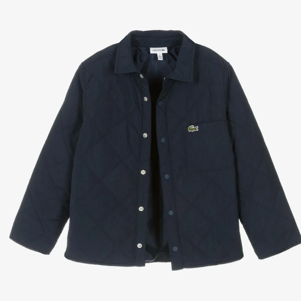 Lacoste Coats & Jackets*Boys Navy Blue Quilted Coat