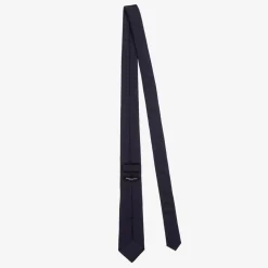 Emporio Armani Clothing Accessories*Boys Navy Blue Silk Eagle Logo Tie