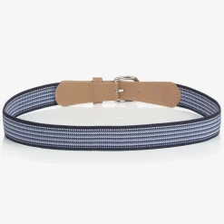 Tutto Piccolo Clothing Accessories*Boys Navy Blue Striped Belt