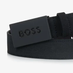 BOSS Clothing Accessories*Boys Navy Blue Suede Leather Belt