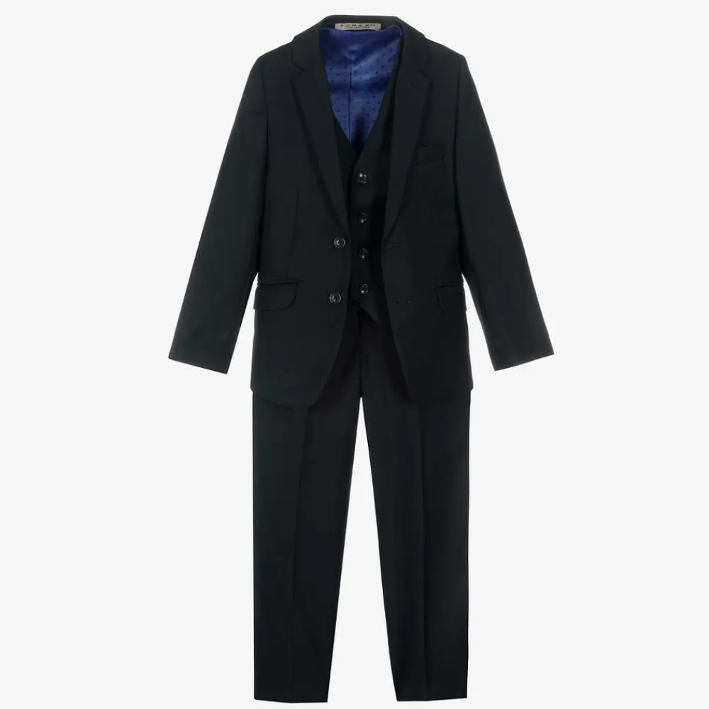 Romano Suits*Boys Navy Blue Suit