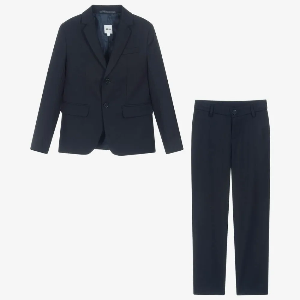 BOSS Suits*Boys Navy Blue Twill Suit