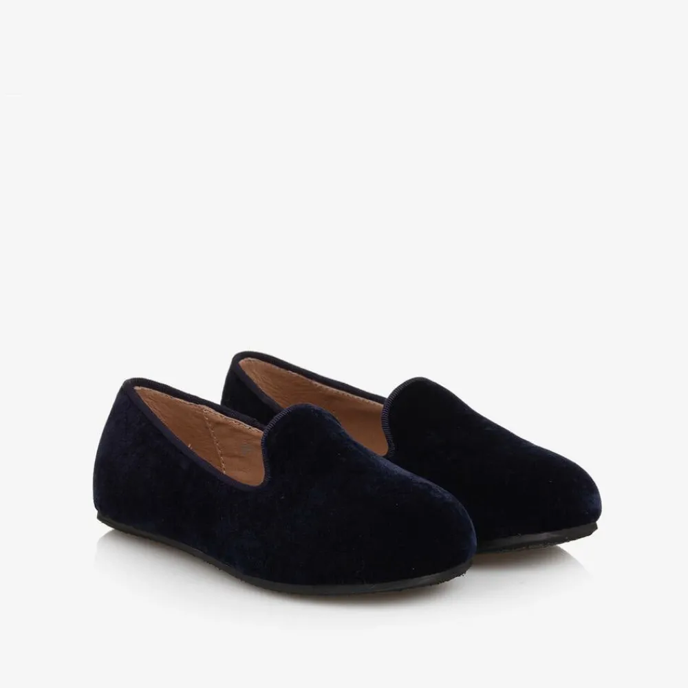 Age of Innocence Loafers & Moccasins|Loafers & Moccasins*Boys Navy Blue Velvet Loafers