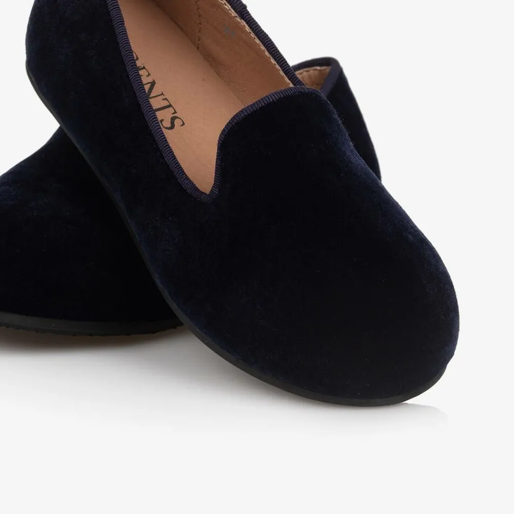 Age of Innocence Loafers & Moccasins|Loafers & Moccasins*Boys Navy Blue Velvet Loafers