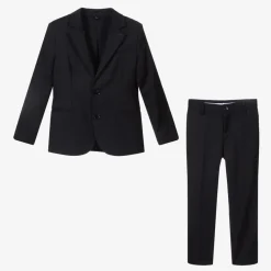 Emporio Armani Suits*Boys Navy Blue Wool Single-Breasted Suit
