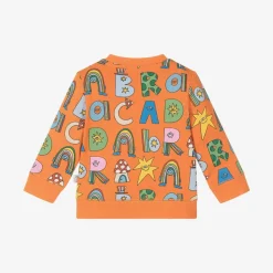 Stella McCartney Kids Tops*Boys Orange Cotton Magical Letters Sweatshirt