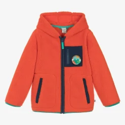 Frugi Tops*Boys Orange Fleece Zip-Up Top