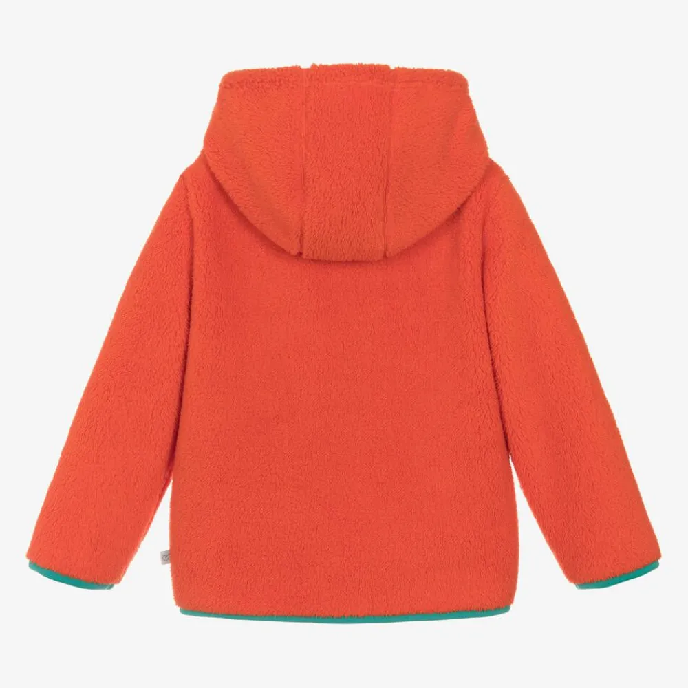 Frugi Tops*Boys Orange Fleece Zip-Up Top