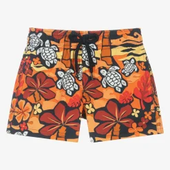 Vilebrequin Swimwear*Boys Orange Tropical Print Swim Shorts