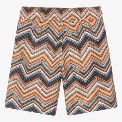 Missoni Swimwear*Boys Orange Zigzag Swim Shorts