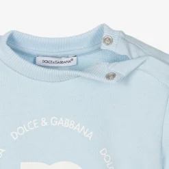 Dolce amp; Gabbana Tops*Boys Pale Blue Cotton Sweatshirt
