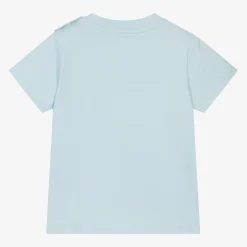 Moncler Enfant Tops*Boys Pale Blue Cotton T-Shirt