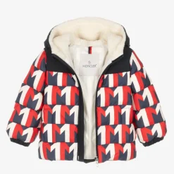 Moncler Enfant Coats & Jackets*Boys Red & Blue Down Padded Eddie Coat