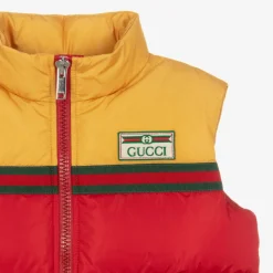 Gucci Coats & Jackets*Boys Red & Yellow Down Padded Gilet