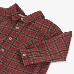 Bonpoint Tops*Boys Red Checked Cotton Shirt