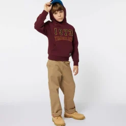 Timberland Tops*Boys Red Cotton 1973 Hoodie