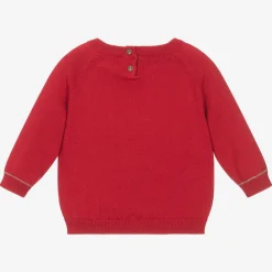 Mayoral Tops*Boys Red Cotton Knitted Sweater