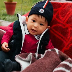 Moncler Enfant Tops*Boys Red Cotton Piqué Polo Top