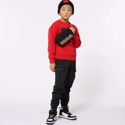 HUGO Tops*Boys Red Cotton Sweatshirt