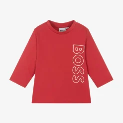 BOSS Tops*Boys Red Cotton Top