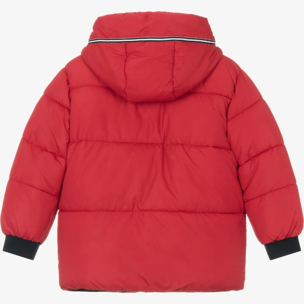 Mayoral Coats & Jackets*Boys Red Hooded Puffer Coat