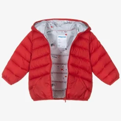 Mayoral Coats & Jackets*Boys Red Hooded Puffer Jacket
