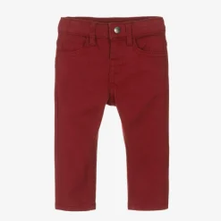 Mayoral Trousers*Boys Red Slim Fit Cotton Trousers