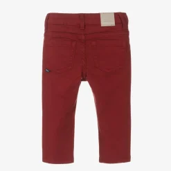 Mayoral Trousers*Boys Red Slim Fit Cotton Trousers