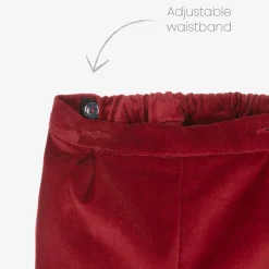 Sarah Louise Outfit Sets|Outfit Sets*Boys Red Velvet Hand-Smocked Buster Suit