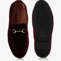 Romano Loafers & Moccasins|Loafers & Moccasins*Boys Red Velvet Loafers