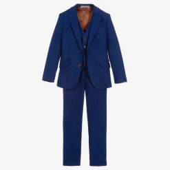 Romano Suits*Boys Royal Blue Pinstripe Suit