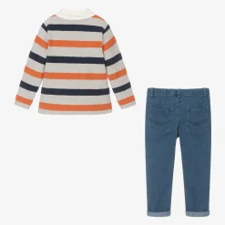 Tutto Piccolo Outfit Sets*Boys Striped Top & Blue Jeans Set