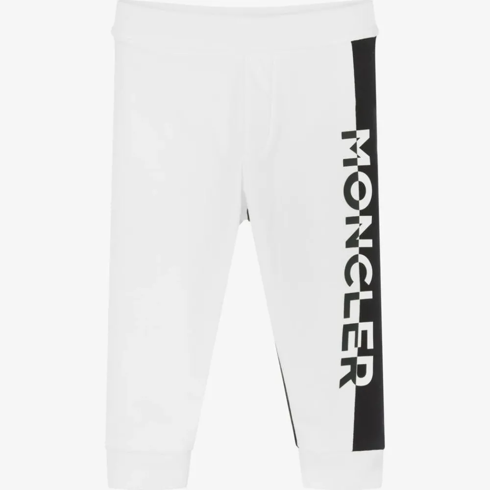 Moncler Enfant Trousers*Boys White & Black Joggers