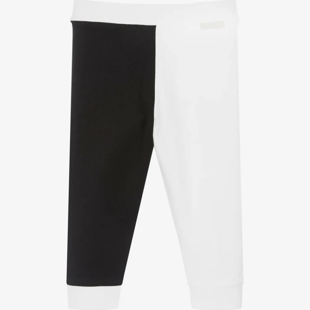 Moncler Enfant Trousers*Boys White & Black Joggers