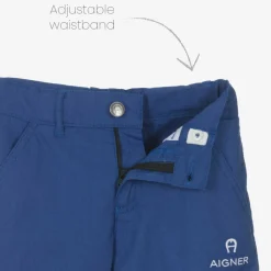 AIGNER Outfit Sets*Boys White & Blue Cotton Shorts Set