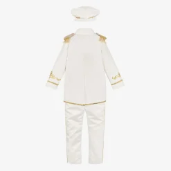 Andreeatex Suits|Suits*Boys White & Gold Military Suit