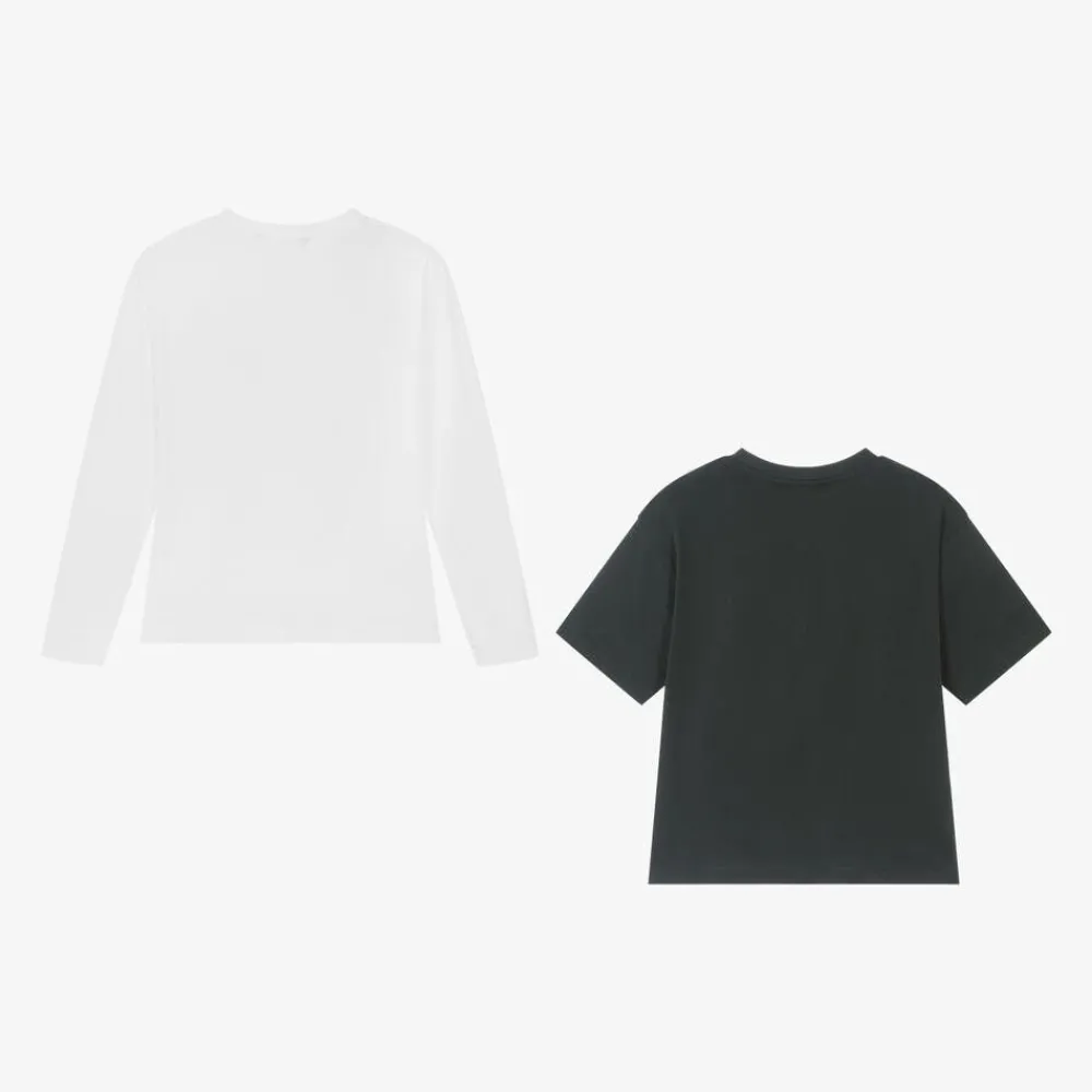 Mayoral Nukutavake Tops*Boys White & Grey Cotton Tops (2 Pack)