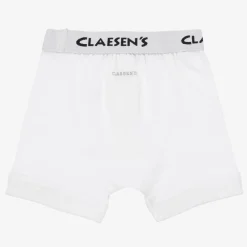 Claesens Underwear*Boys White Cotton Boxer Shorts (2 Pack)