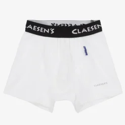 Claesens Underwear*Boys White Cotton Boxers (2 Pack)