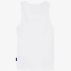 Claesens Underwear*Boys White Cotton Jersey Ribbed Vest