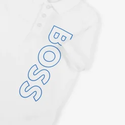 BOSS Tops*Boys White Cotton Polo Shirt