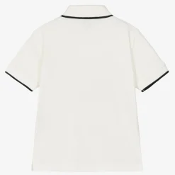 Emporio Armani Tops*Boys White Cotton Polo Shirt