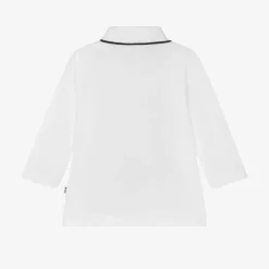 BOSS Tops*Boys White Cotton Polo Shirt