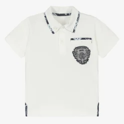 Roberto Cavalli Tops*Boys White Cotton Polo Shirt