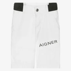 AIGNER Shorts*Boys White Cotton Shorts
