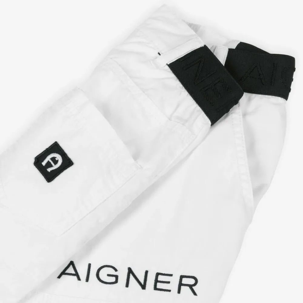 AIGNER Shorts*Boys White Cotton Shorts