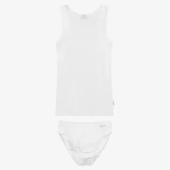Diacar Underwear*Boys White Cotton Top & Pants Set