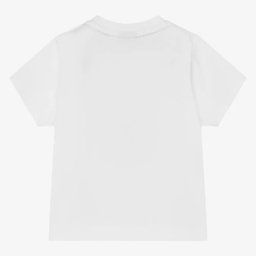 BOSS Tops*Boys White Cotton T-Shirt