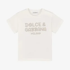 Dolce amp; Gabbana Tops*Boys White Cotton T-Shirt
