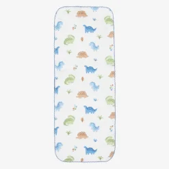 Kissy Kissy Gifts*Boys White Dinosaur Domain Burp Cloth (48cm)